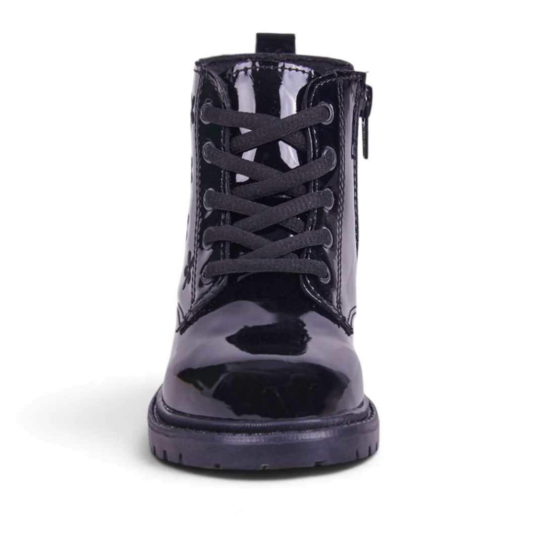 BOTA DISEÑO DE FLORES NEGRA 07750 - Image 6