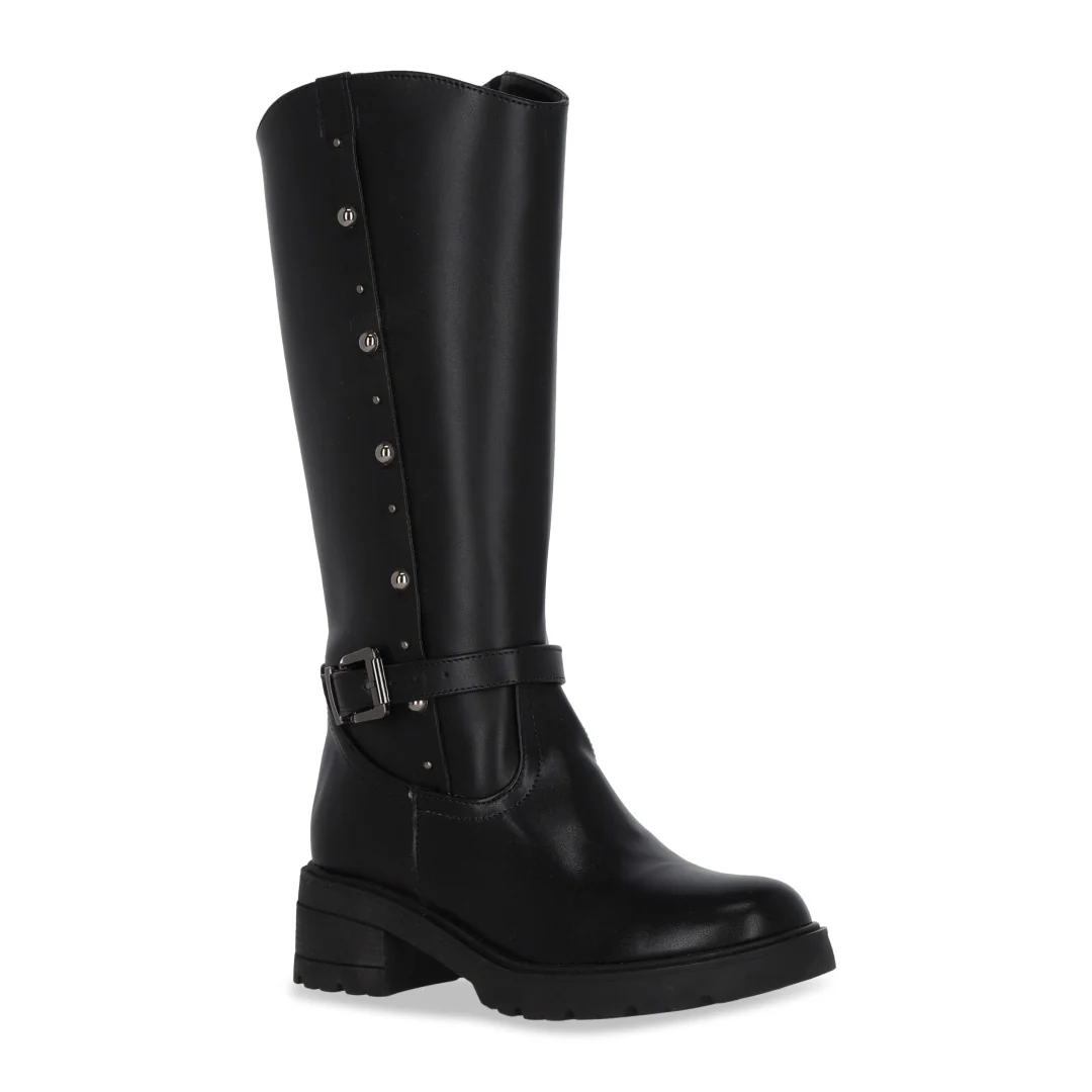 BOTA ECUESTRE DE PISO CON ESTOPEROLES COLOR NEGRO 11000