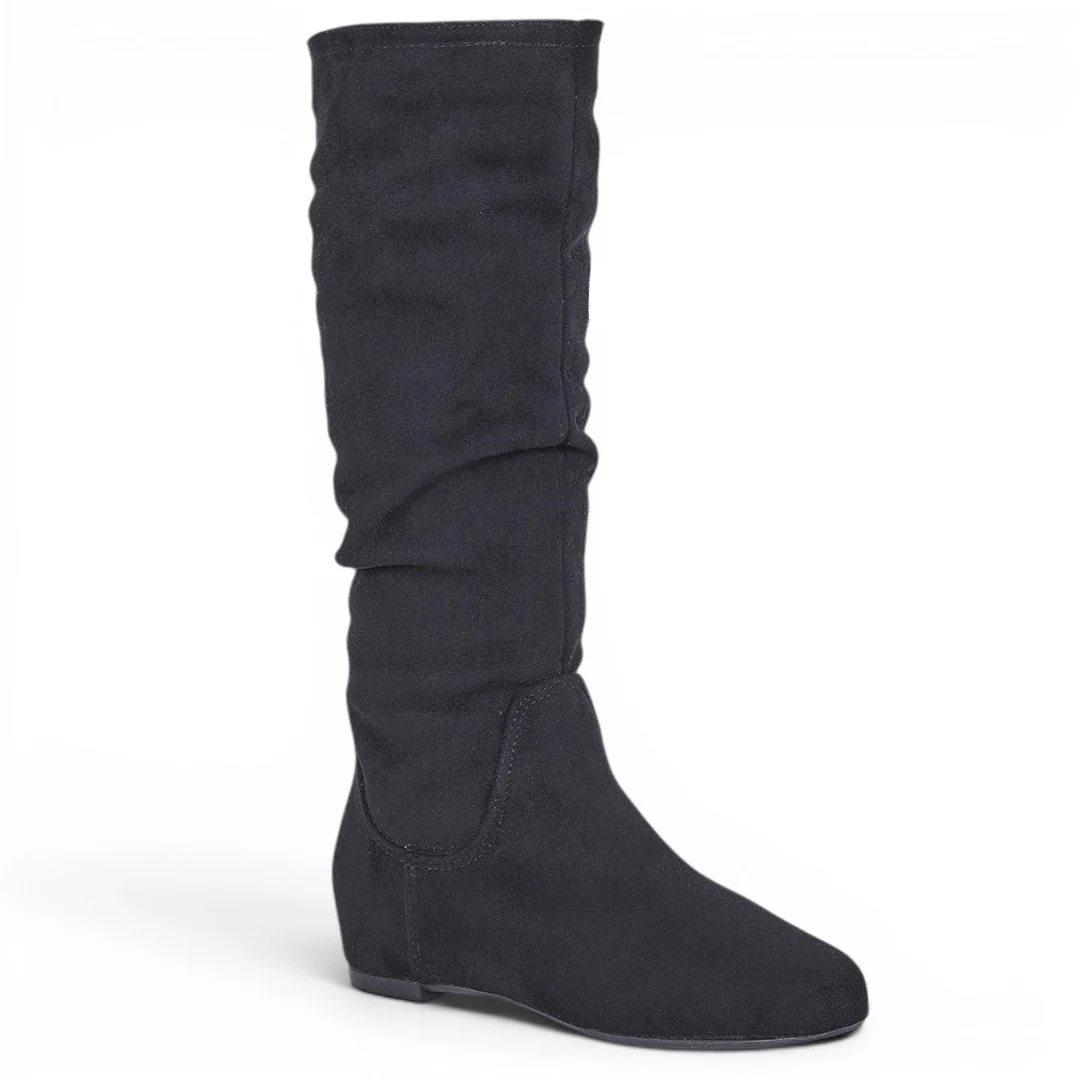 BOTA LARGA ARRUGADA NEGRO 48819