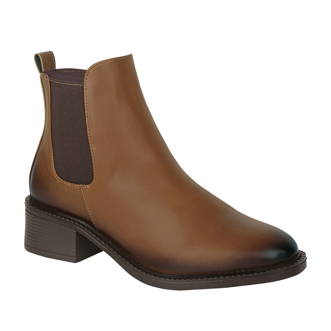 BOTA NEGRA ALTA Y BOTÍN MIEL MUJER DUO139