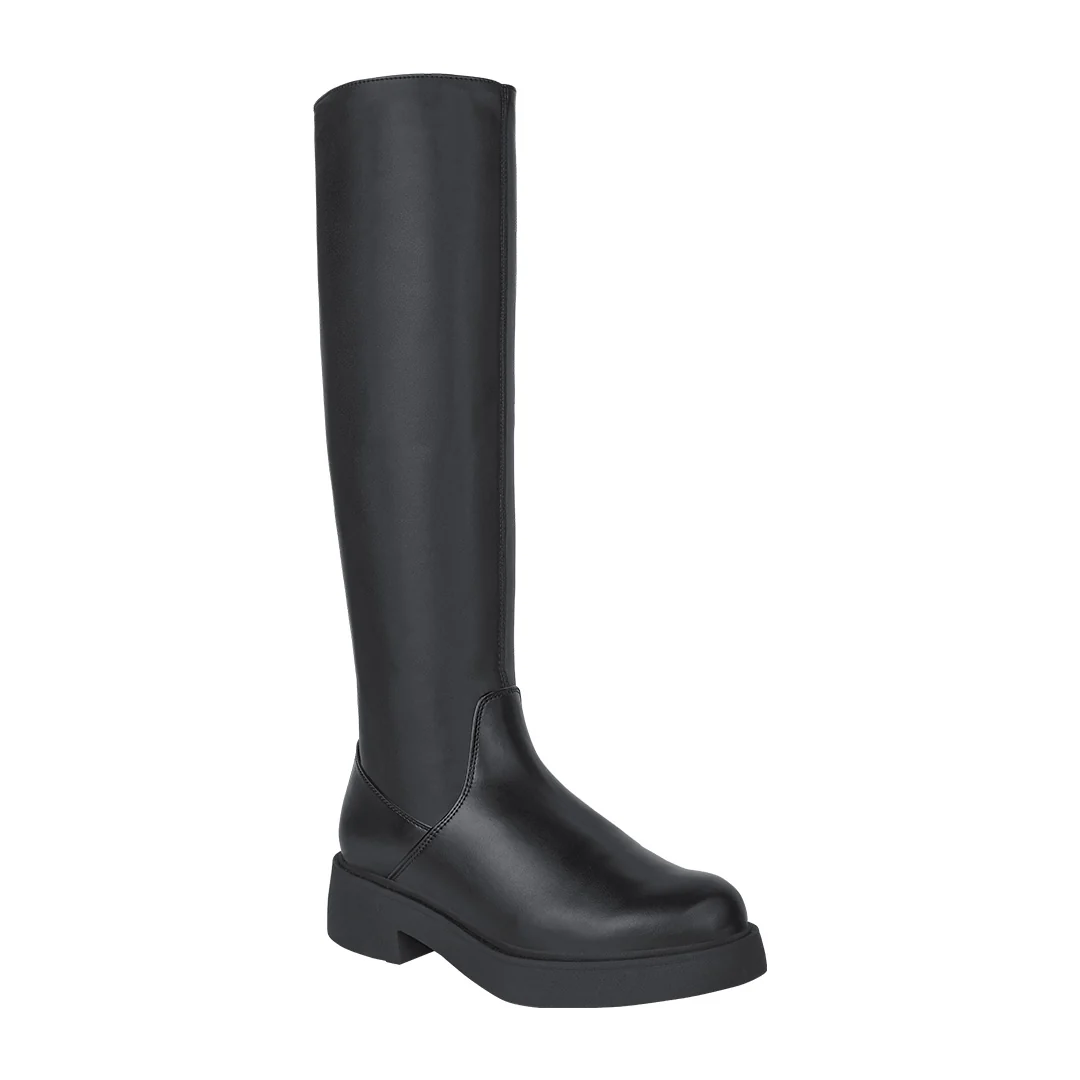 BOTA NEGRA ALTA Y BOTÍN MIEL MUJER DUO139 - Image 2