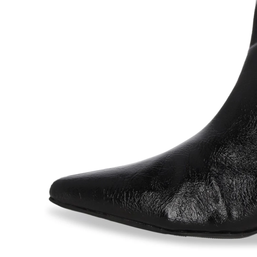 BOTA PUNTAL LARGA DE TACÓN COLOR NEGRO 18071 - Image 2