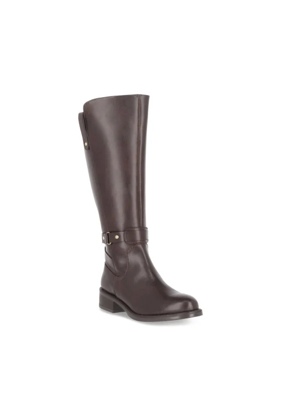 BOTA TIPO ECUESTRE CAFÉ CON HEBILLA 55116