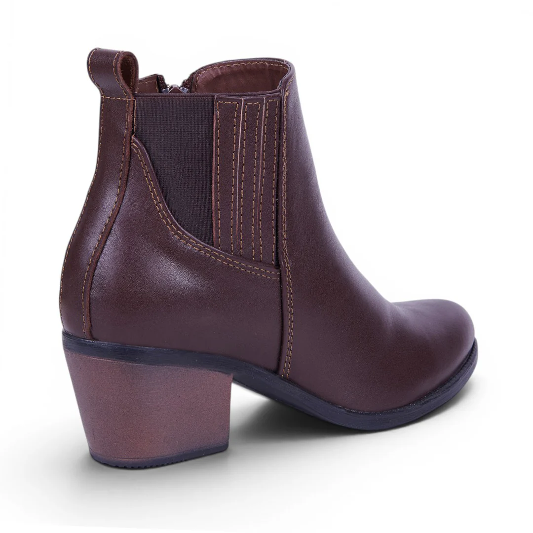 BOTA TOBILLERA CON ELÁSTICO CAFÉ 73253 - Image 5