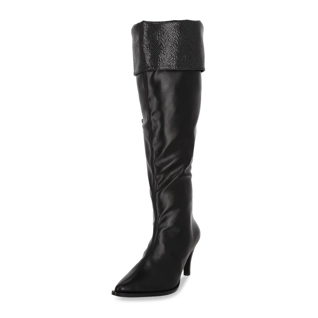 BOTA VESTIR DE TACÓN NEGRO CON TUBO 29142