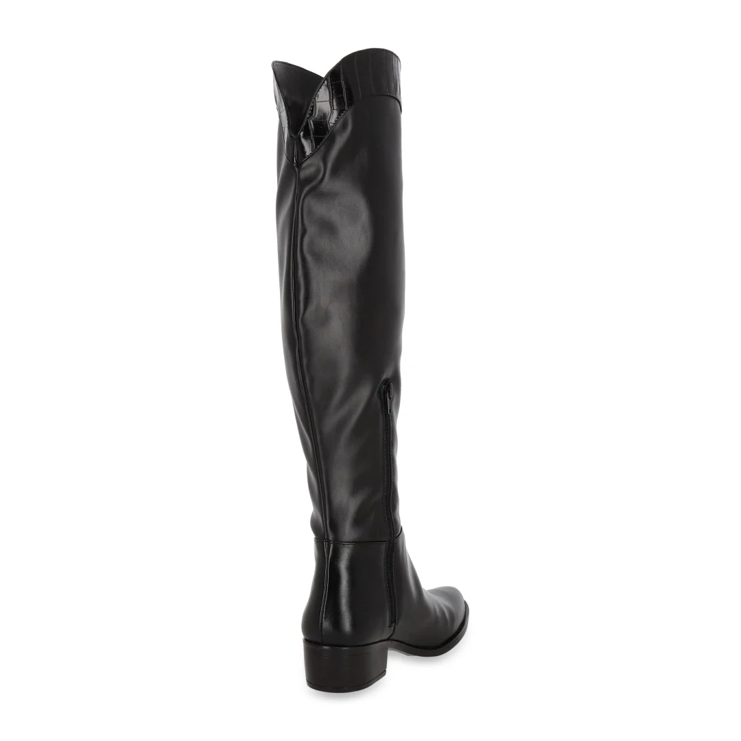 BOTA WESTERN DE TACÓN NEGRO TUBO ALTO LISO 01819 - Image 3