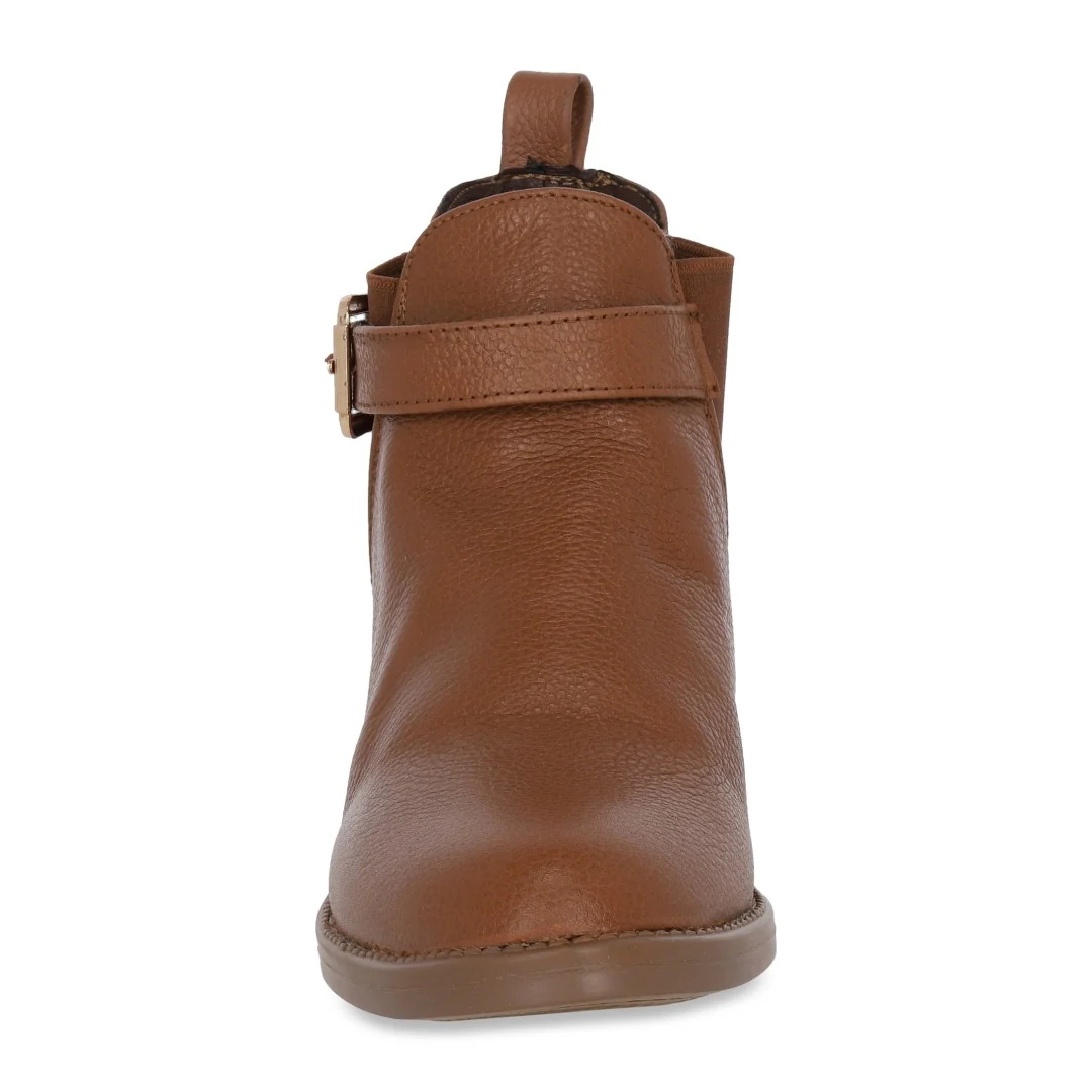 BOTÍN CASUAL DE PIEL COLOR MIEL 02566 - Image 2