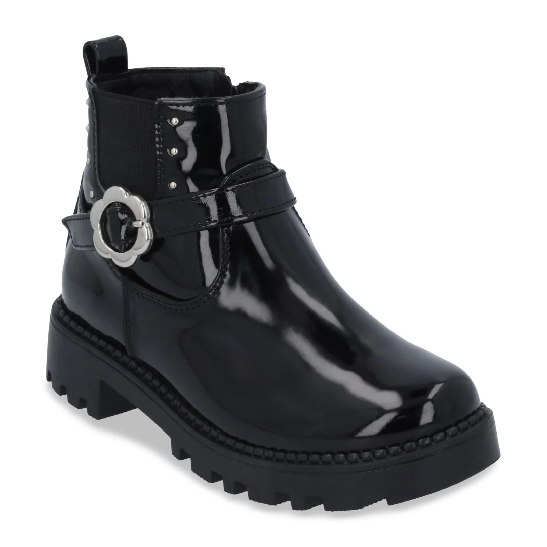 BOTÍN CASUAL NEGRO CON ADORNO 54108