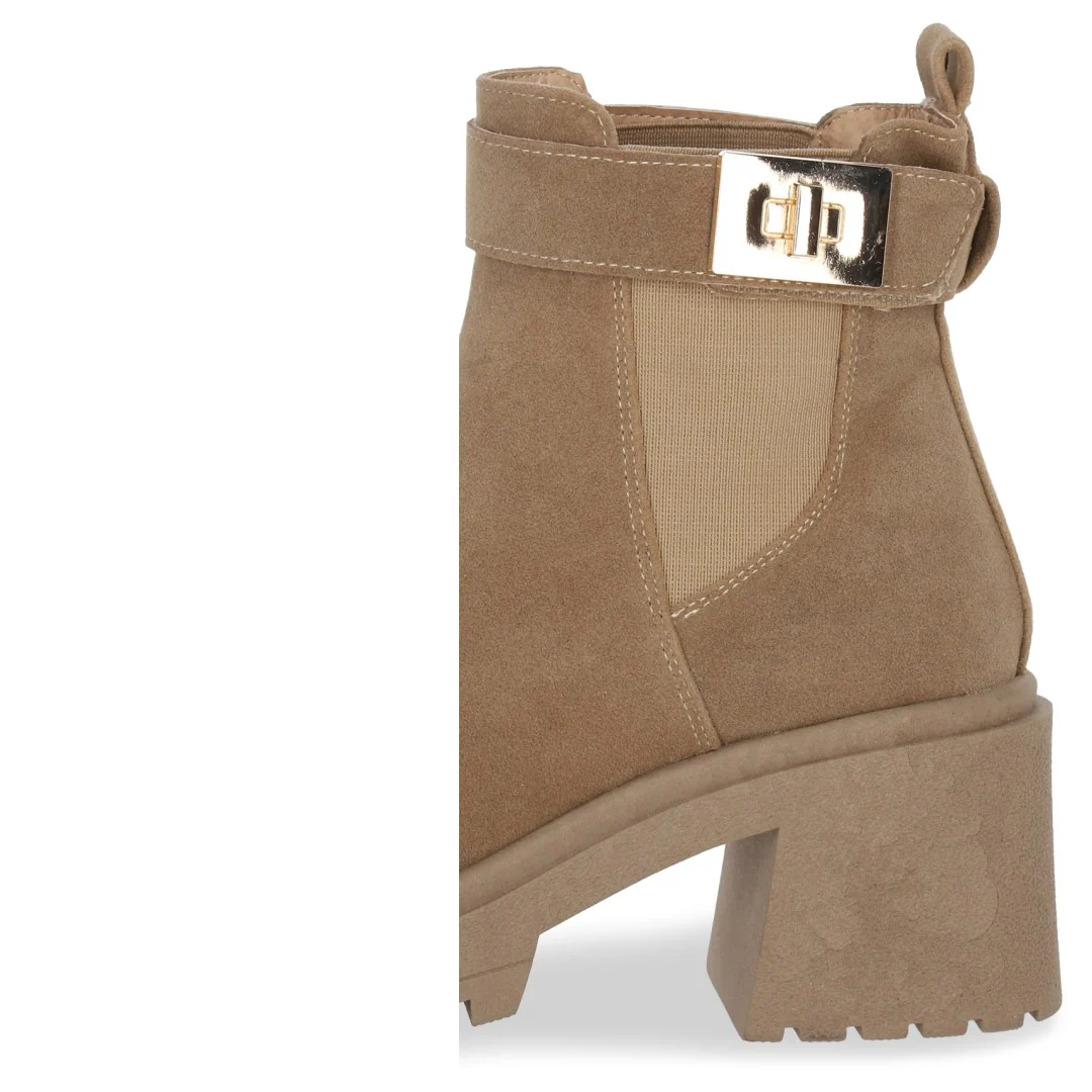 BOTÍN DE TACÓN HERRAJE COLOR BEIGE 33092 - Image 2