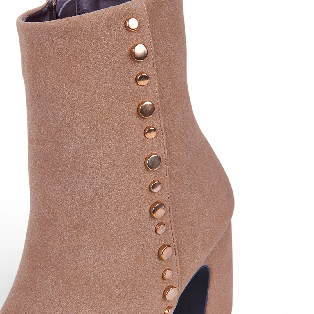BOTÍN CON DETALLES METÁLICOS TAUPE 59736 - Image 6