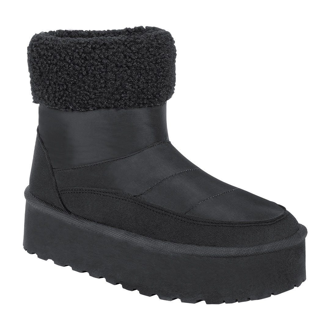 BOTÍN NEGRO CON DETALLE DE PELUCHE 73417