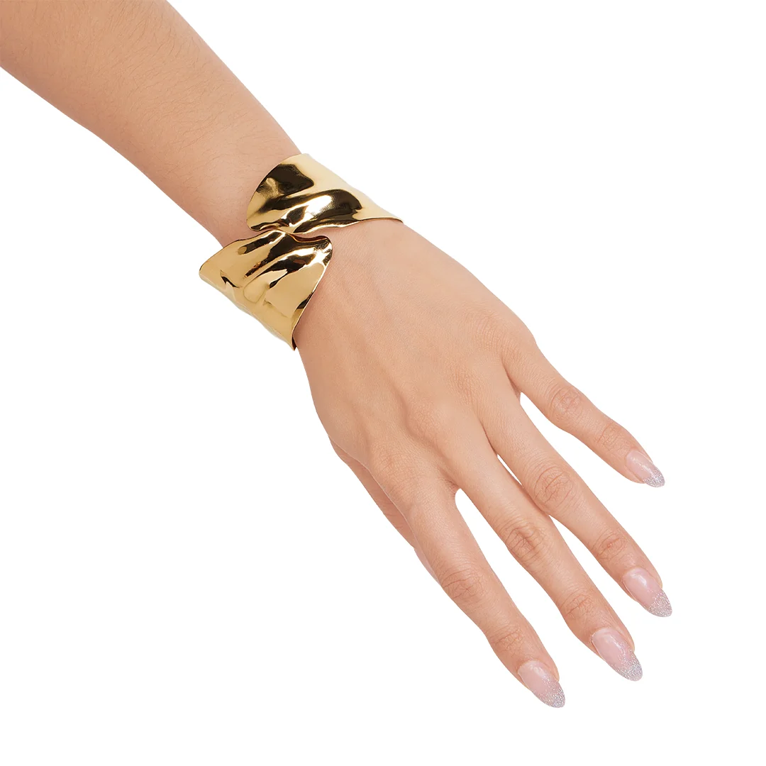 BRAZALETE DISEÑO LISO DORADO 94039