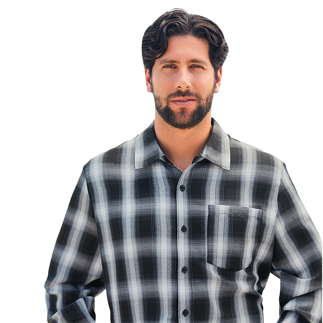 CAMISA A CUADROS EN CONTRASTE CABALLERO 95122