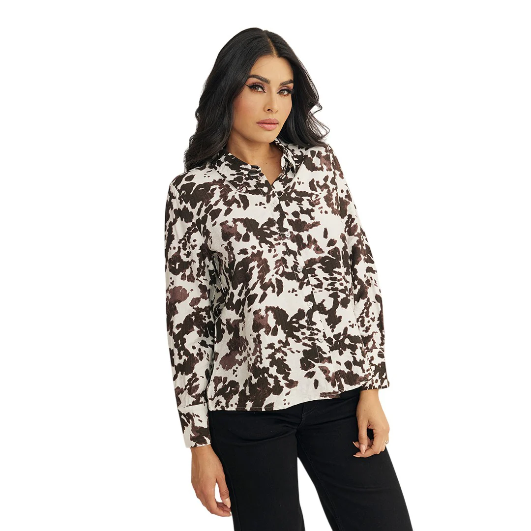 CAMISA ANIMAL PRINT CON BOTONES MULTICOLOR 93763