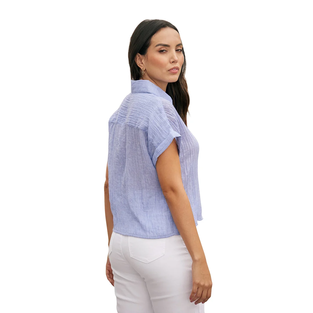 CAMISA AZUL TRIM 98015 - Image 2