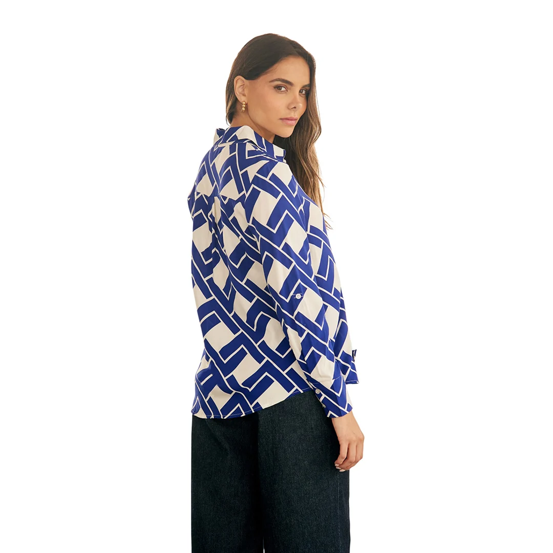CAMISA MULTICOLOR AZUL 93672 - Image 2