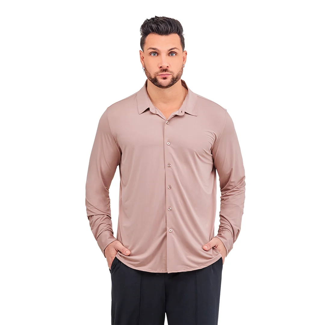 CAMISA ROSA MANGA LARGA 93045