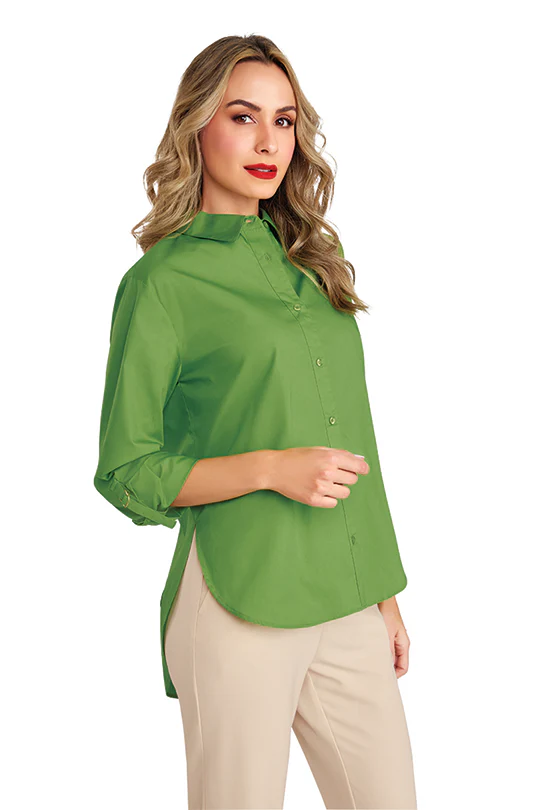 CAMISA VERDE HOLGADA 90376 - Image 2