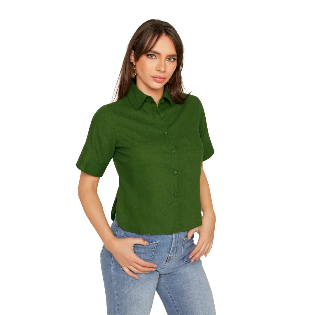 CAMISA VERDE LINO 90589