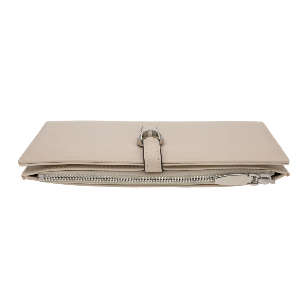 CARTERA COLOR IVORY CON HERRAJE PLATA 99578 - Image 5