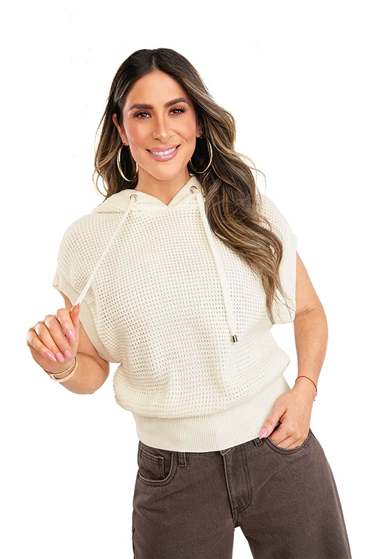 CHALECO DE PUNTO IVORY 31810