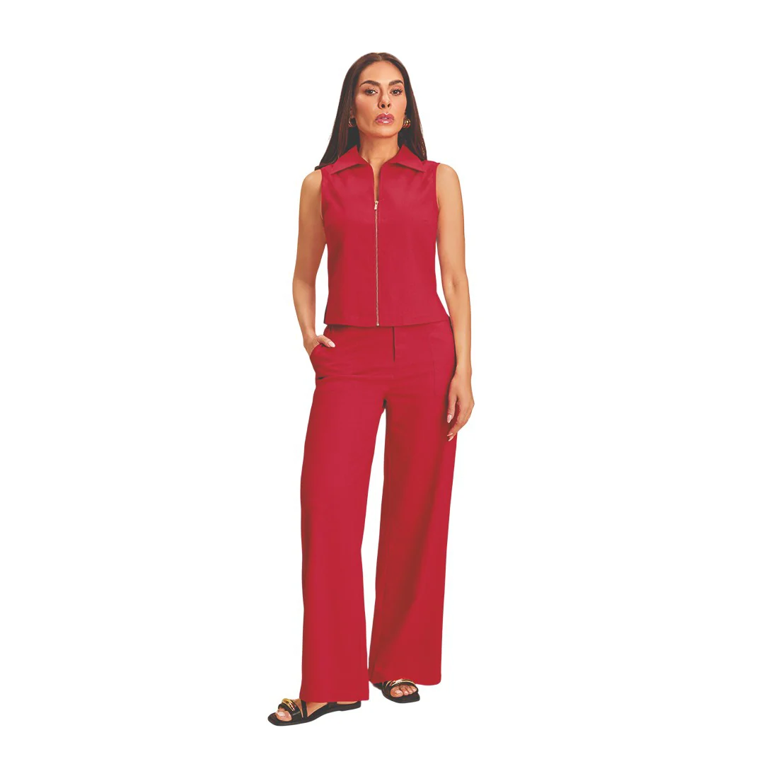 CHALECO ROJO CON CIERRE 90295