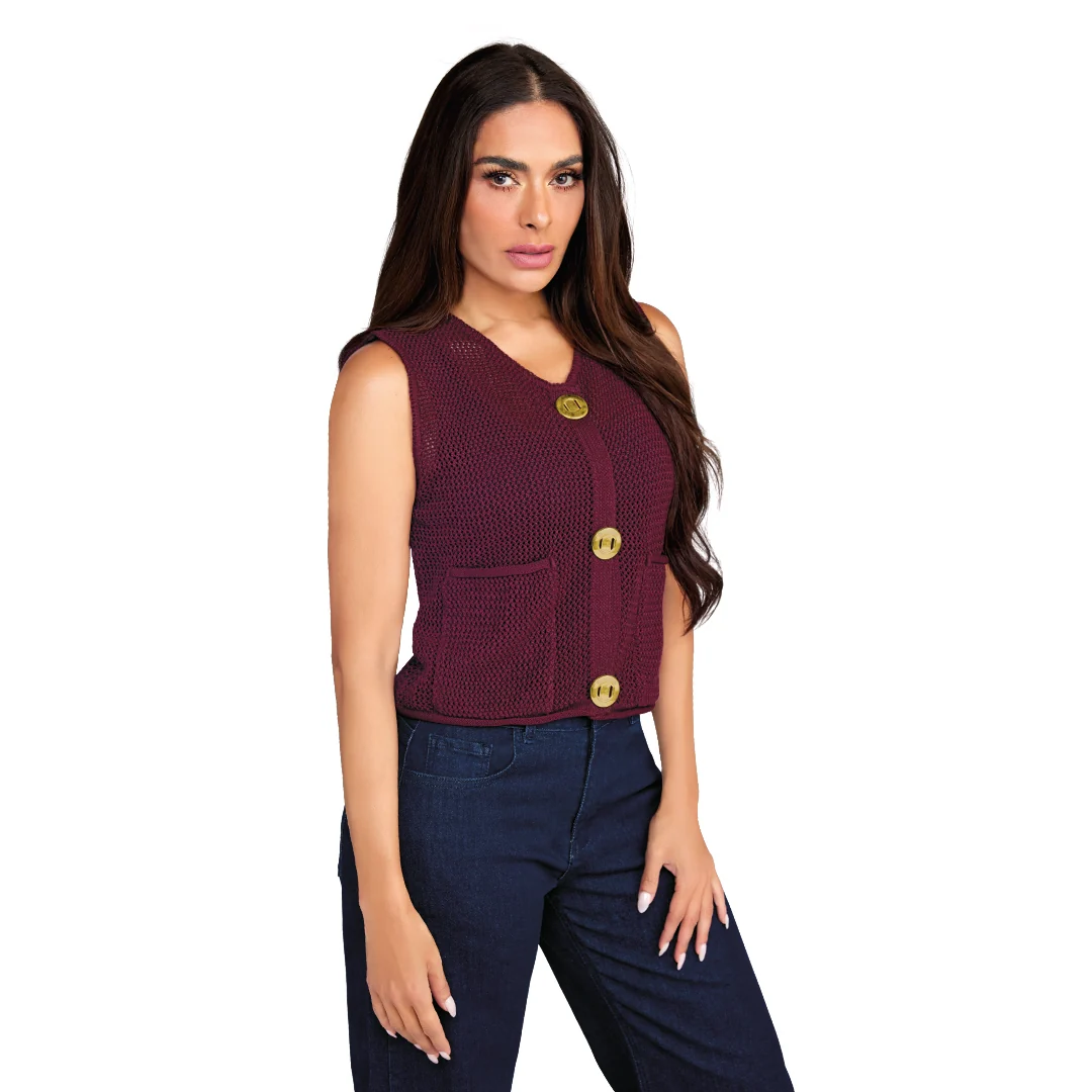 CHALECO TINTO DE TEJIDO 31565