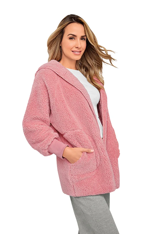 CHAMARRA DE PELUCHE ROSA 91062