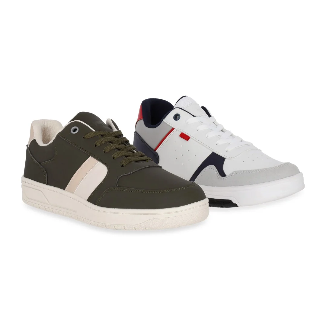 DÚO 005 TENIS DE PISO VERDE Y BLANCO SINTÉTICO - Image 7
