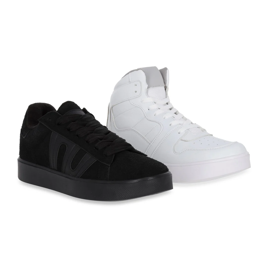 DÚO 006 TENIS DE PISO NEGRO Y BLANCO SINTÉTICO - Image 7