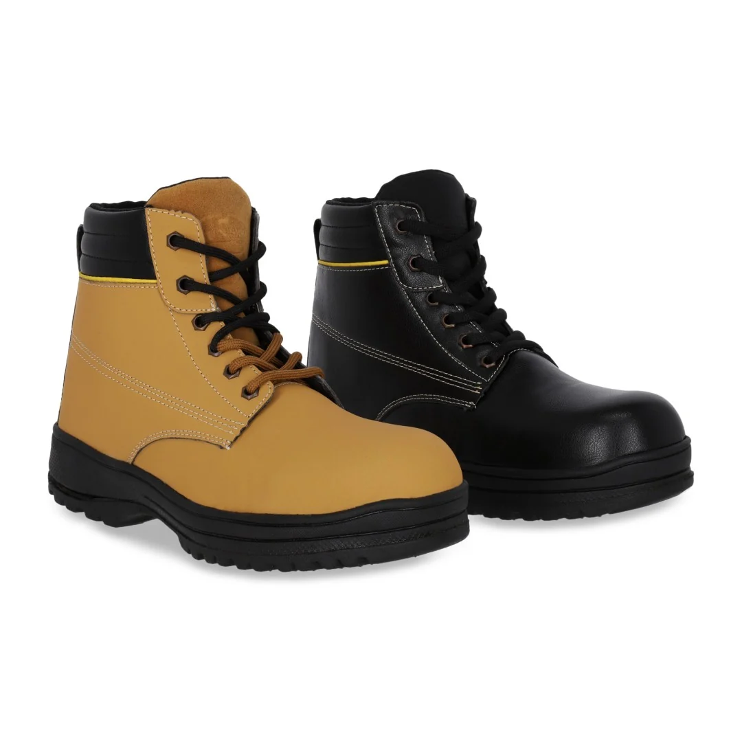 DÚO 009 BOTA DE PISO NEGRO Y MIEL SINTÉTICO