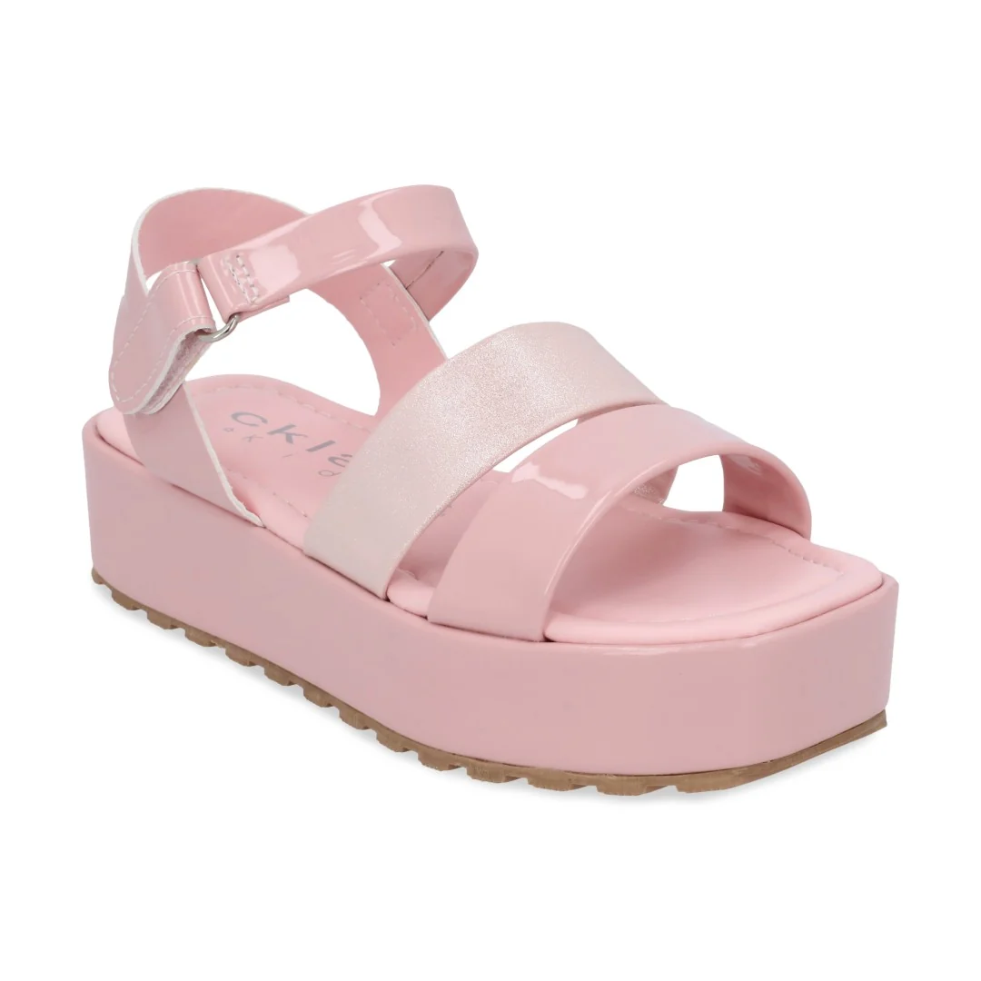 DÚO 028 SANDALIA PLATAFORMA ROSA Y PLATA - Image 2