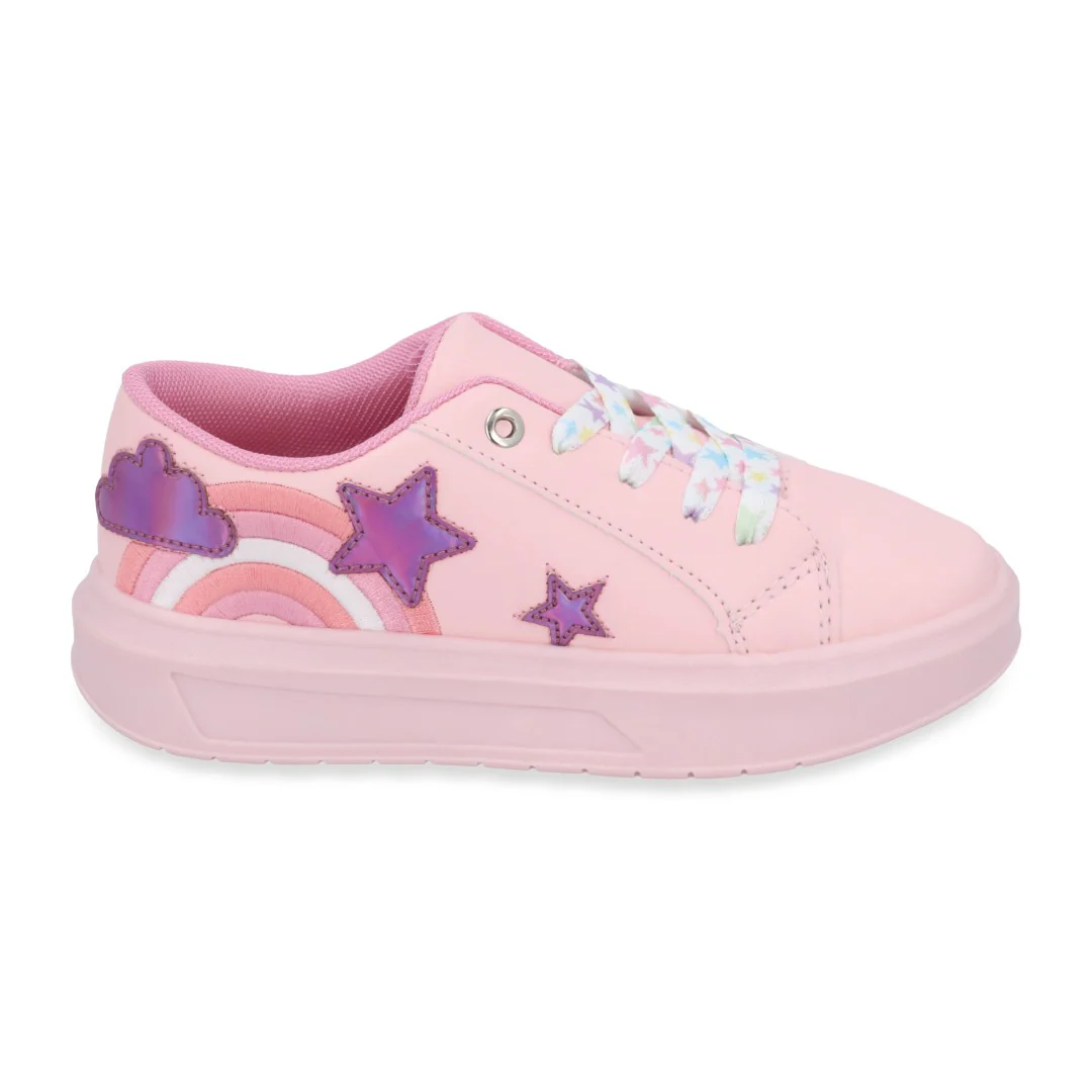 DÚO 033 TENIS CASUAL BLANCO Y ROSA CON ADORNO - Image 5