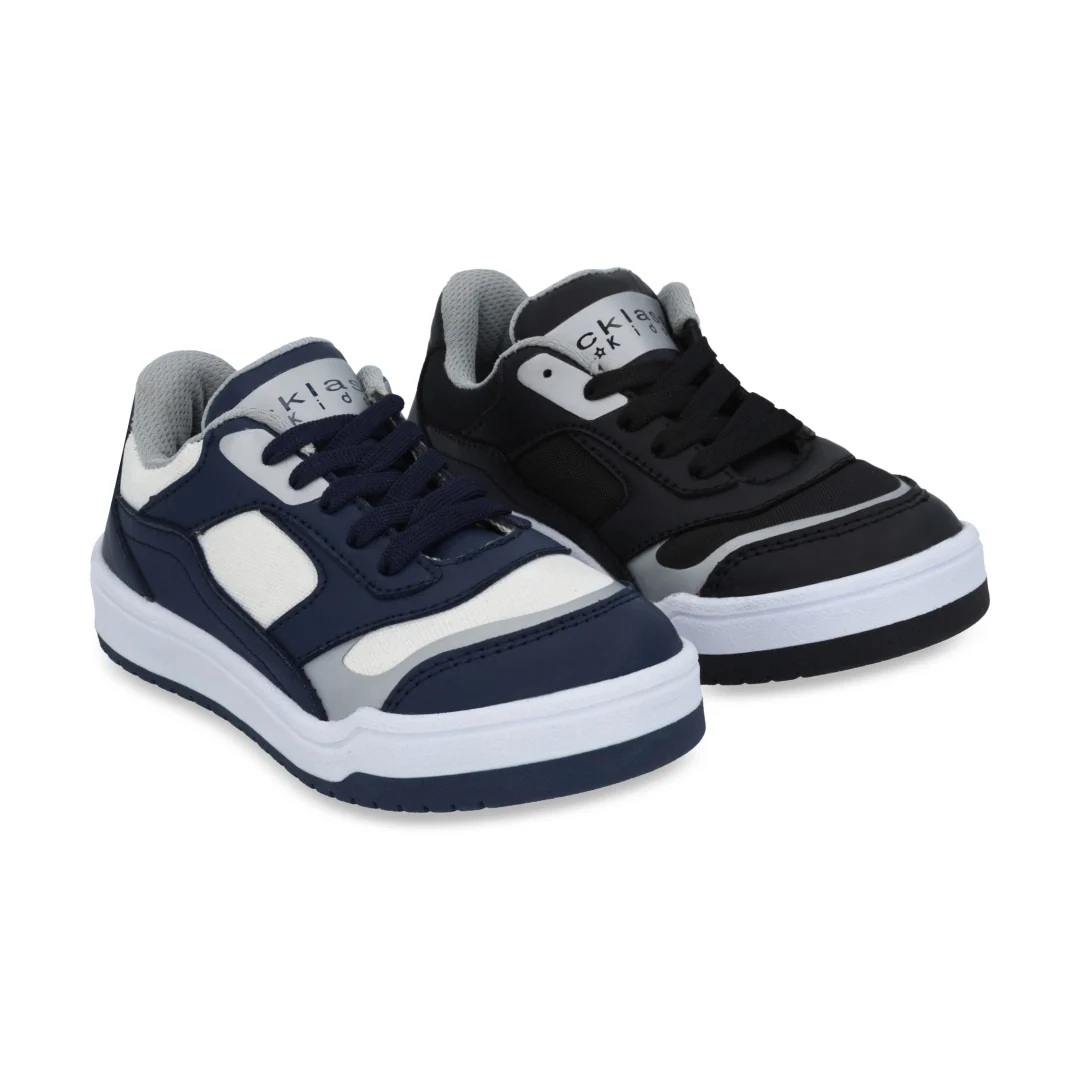 DÚO 036 TENIS CASUAL BLANCO Y NEGRO CON ADORNO