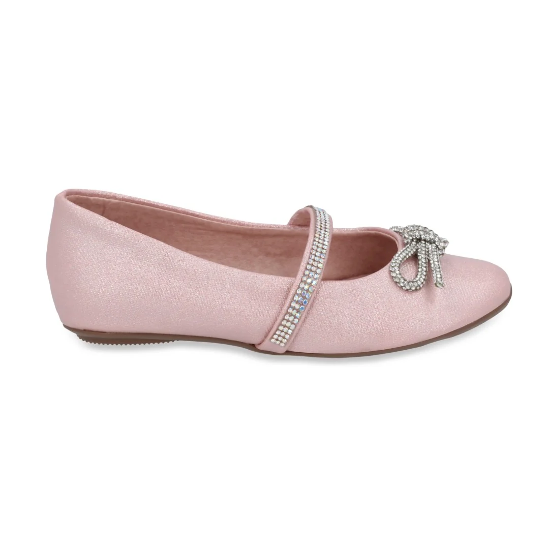 DÚO 044 BALERINA CASUAL ROSA Y HUESO CON ADORNO - Image 4