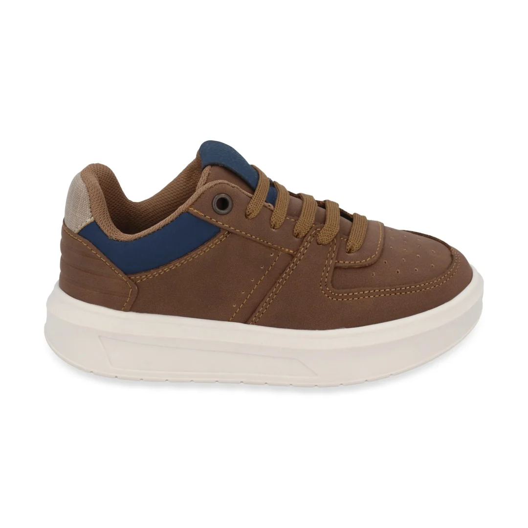 DÚO 047 TENIS CASUAL MARINO Y MIEL CON ADORNO - Image 3