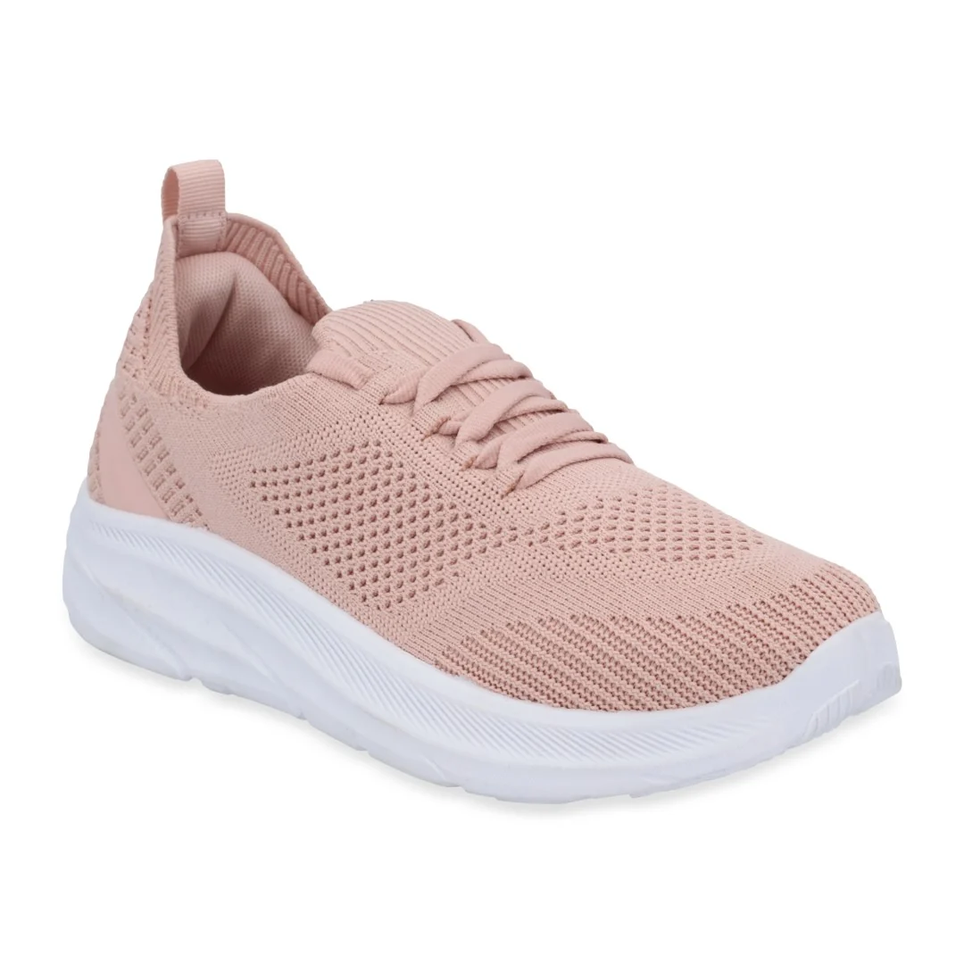DÚO 060 DE TENIS DE PISO ROSA Y NEGRO CON CINTAS - Image 2