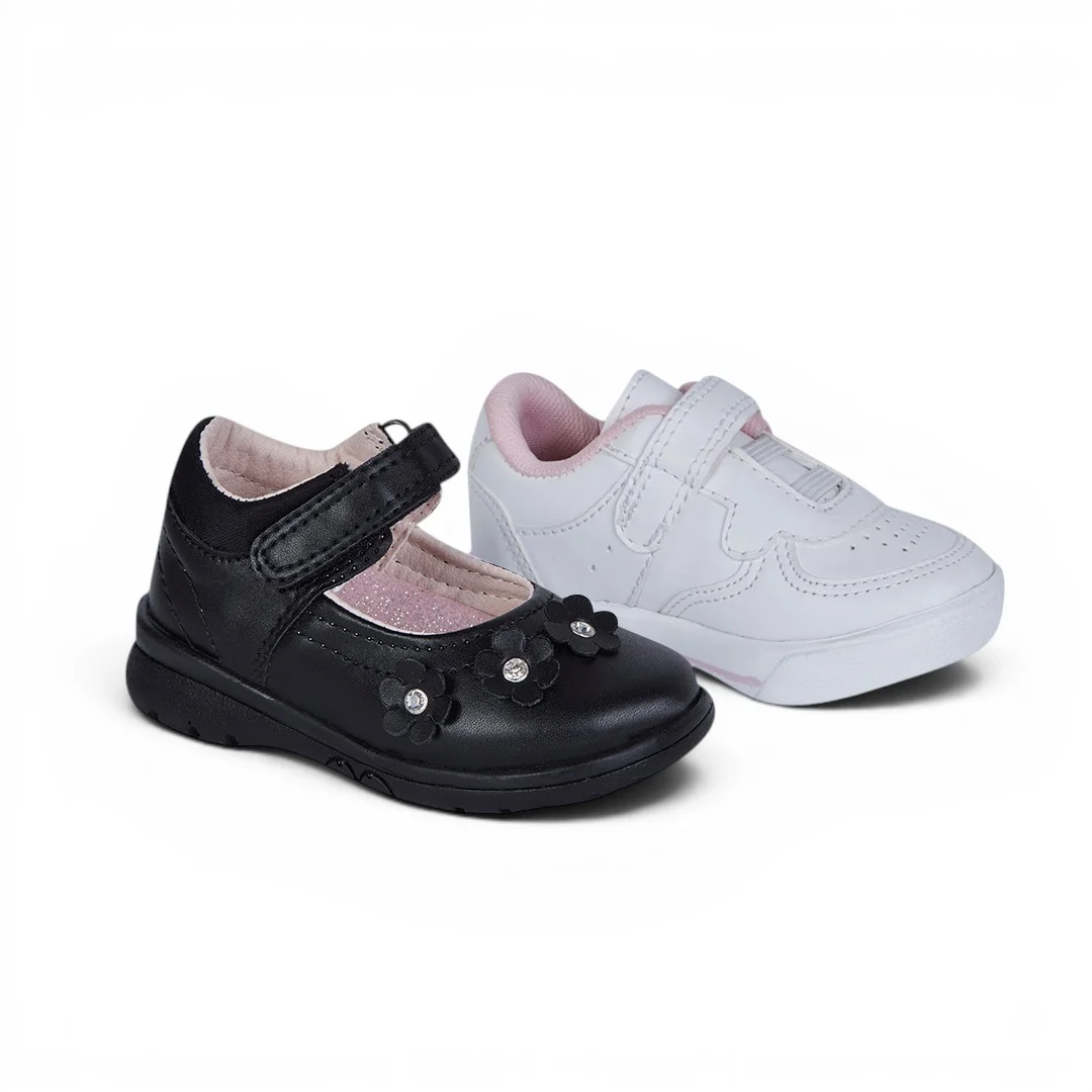 DÚO 066 ZAPATO FLORAL Y TENIS AGUJETA ELÁSTICA