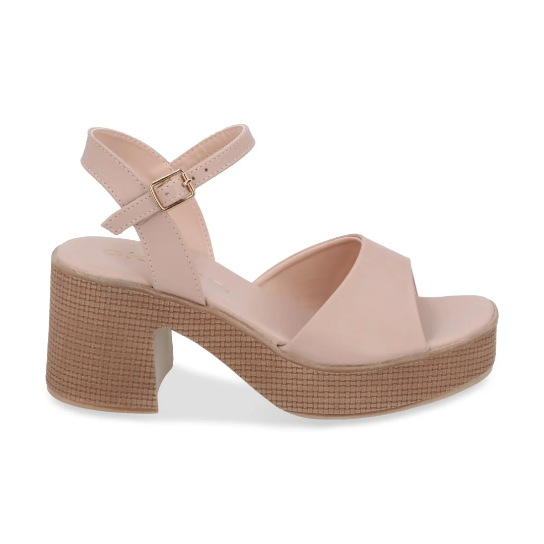 SANDALIA PLATAFORMA BEIGE Y CAFÉ DUO 092 - Image 4