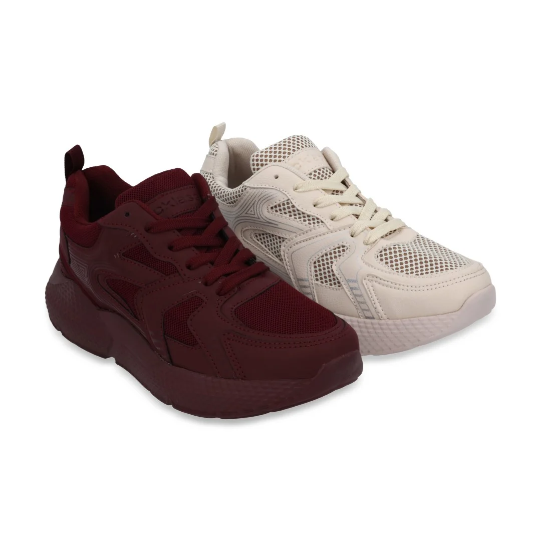 TENIS DEPORTIVO TINTO Y BEIGE DUO 112