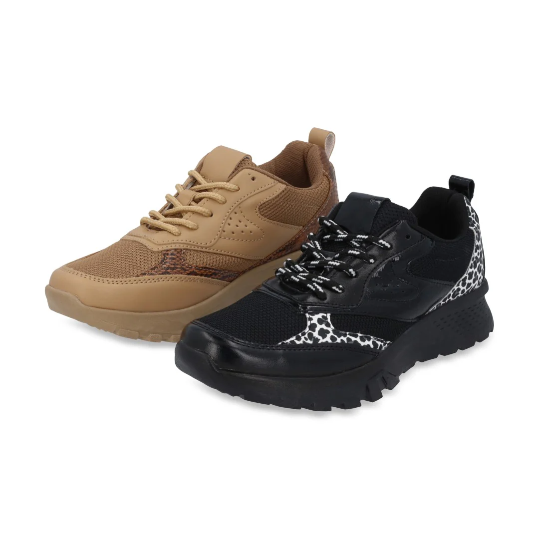 TENIS NEGRO Y CAFÉ DEPORTIVO DUO 134