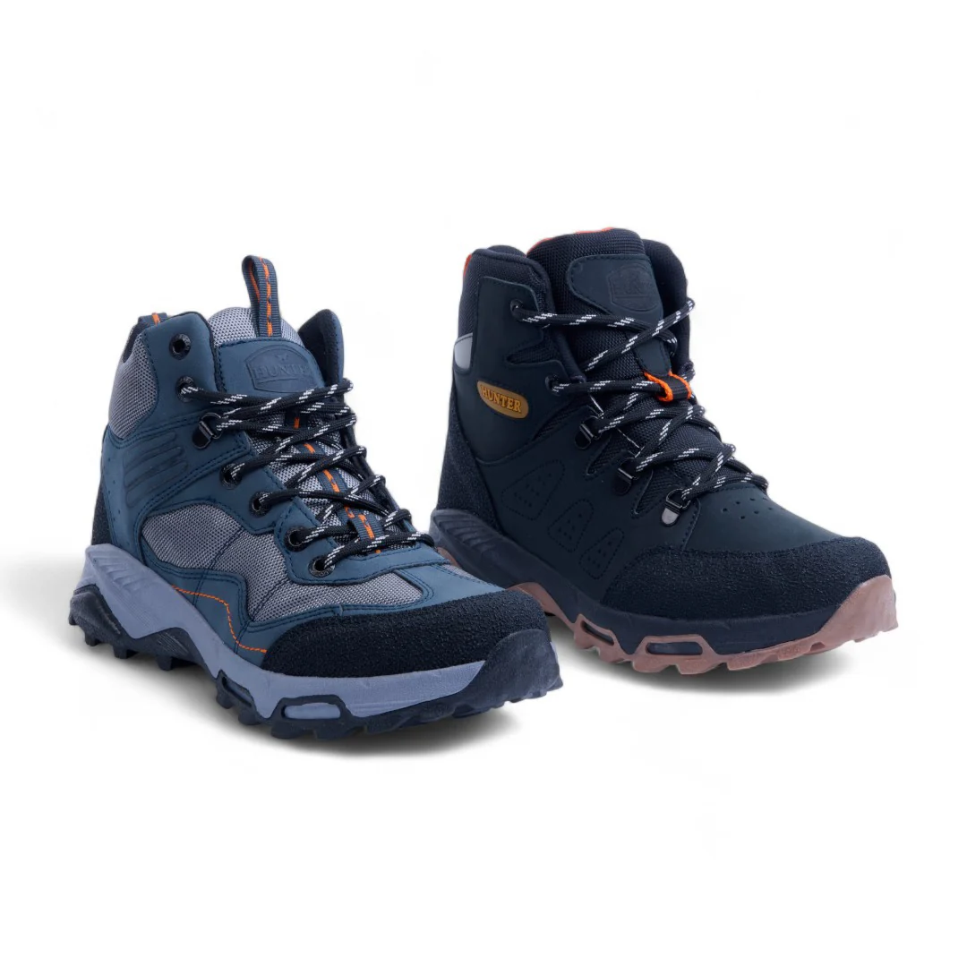 DÚO 156 BOTAS DE PISO AZUL Y NEGRO SINTÉTICO 51508