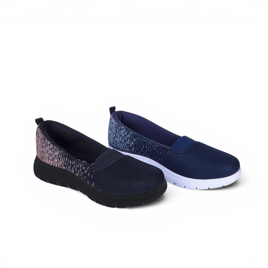 DÚO 164 TENIS SLIP ON NEGRO Y MARINO