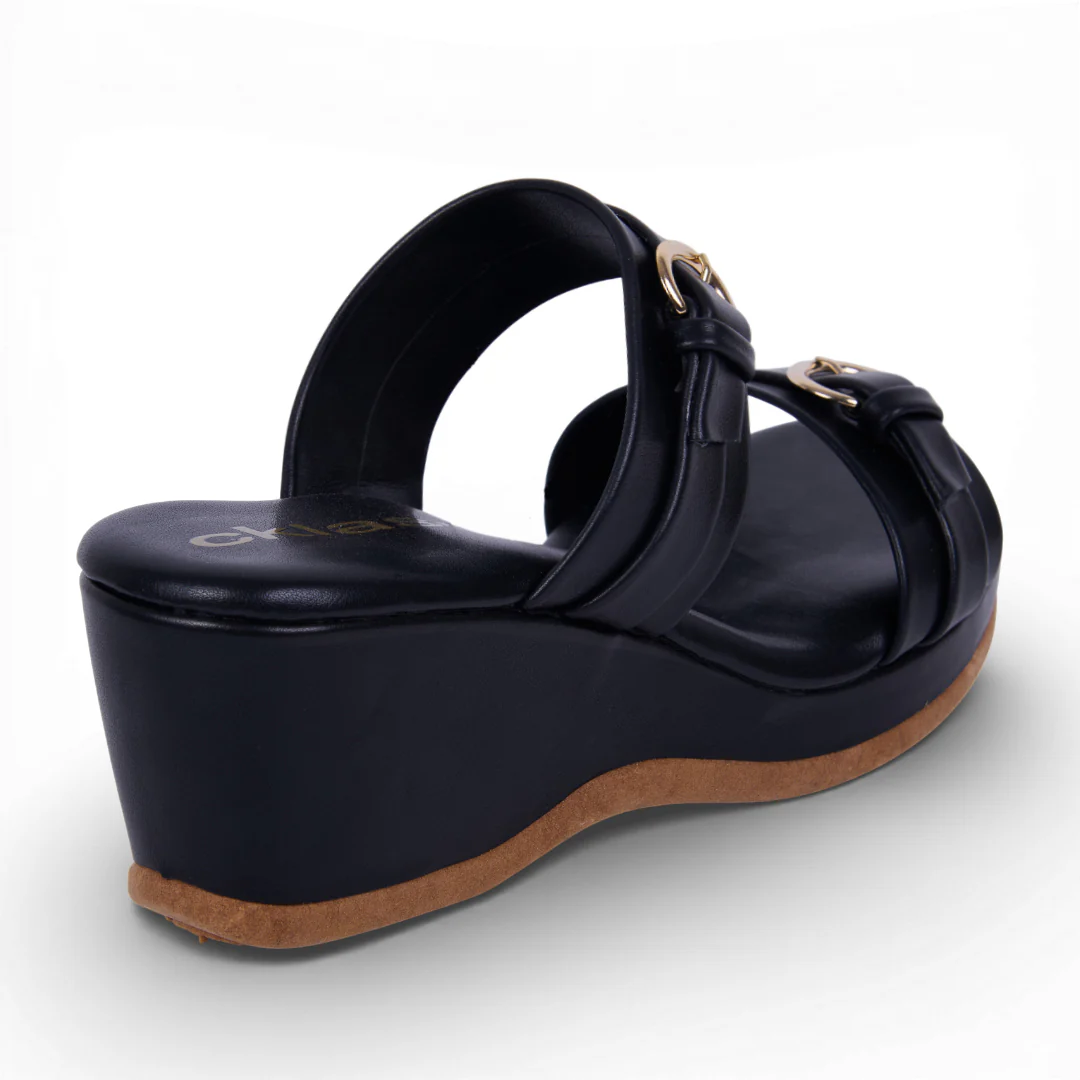 DÚO 185 SANDALIAS DE CUÑA HUESO Y NEGRO - Image 11