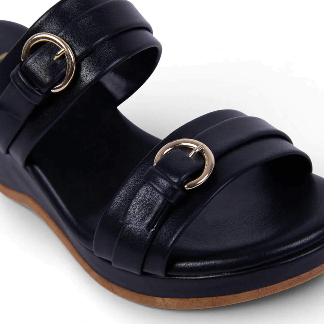 DÚO 185 SANDALIAS DE CUÑA HUESO Y NEGRO - Image 13