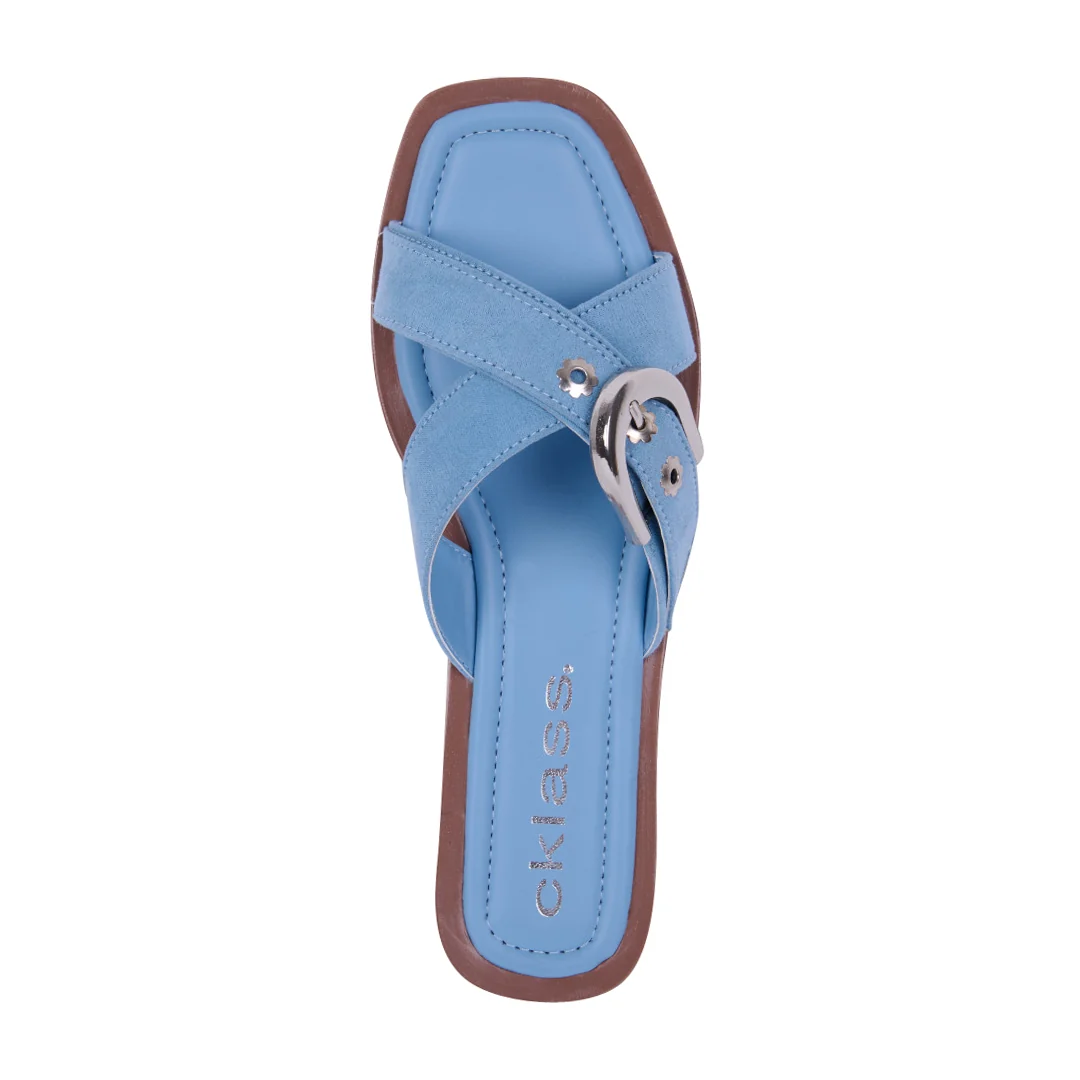 DÚO 187 SANDALIAS CON HEBILLA AZUL Y ROSA - Image 12
