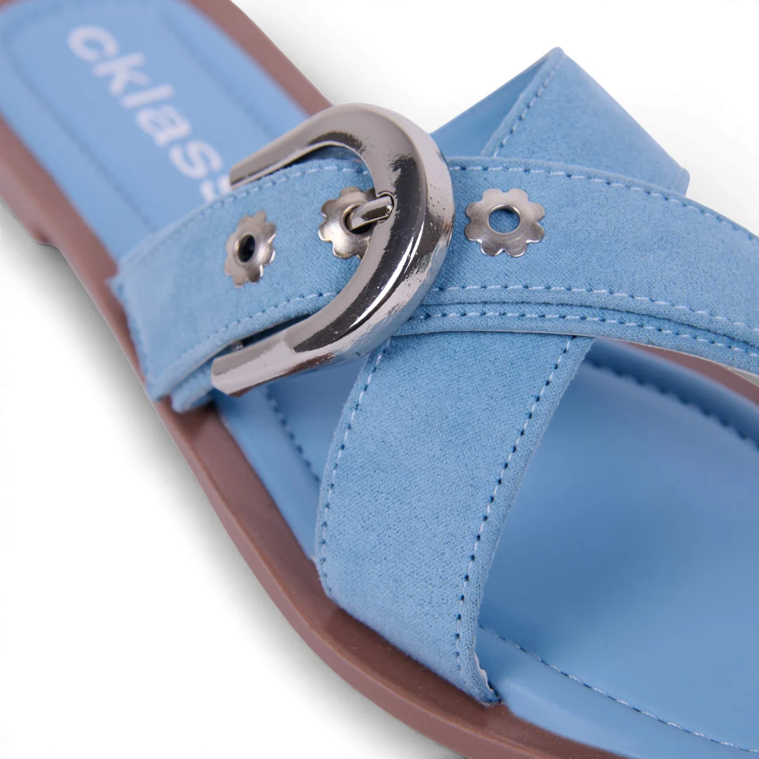 DÚO 187 SANDALIAS CON HEBILLA AZUL Y ROSA - Image 13