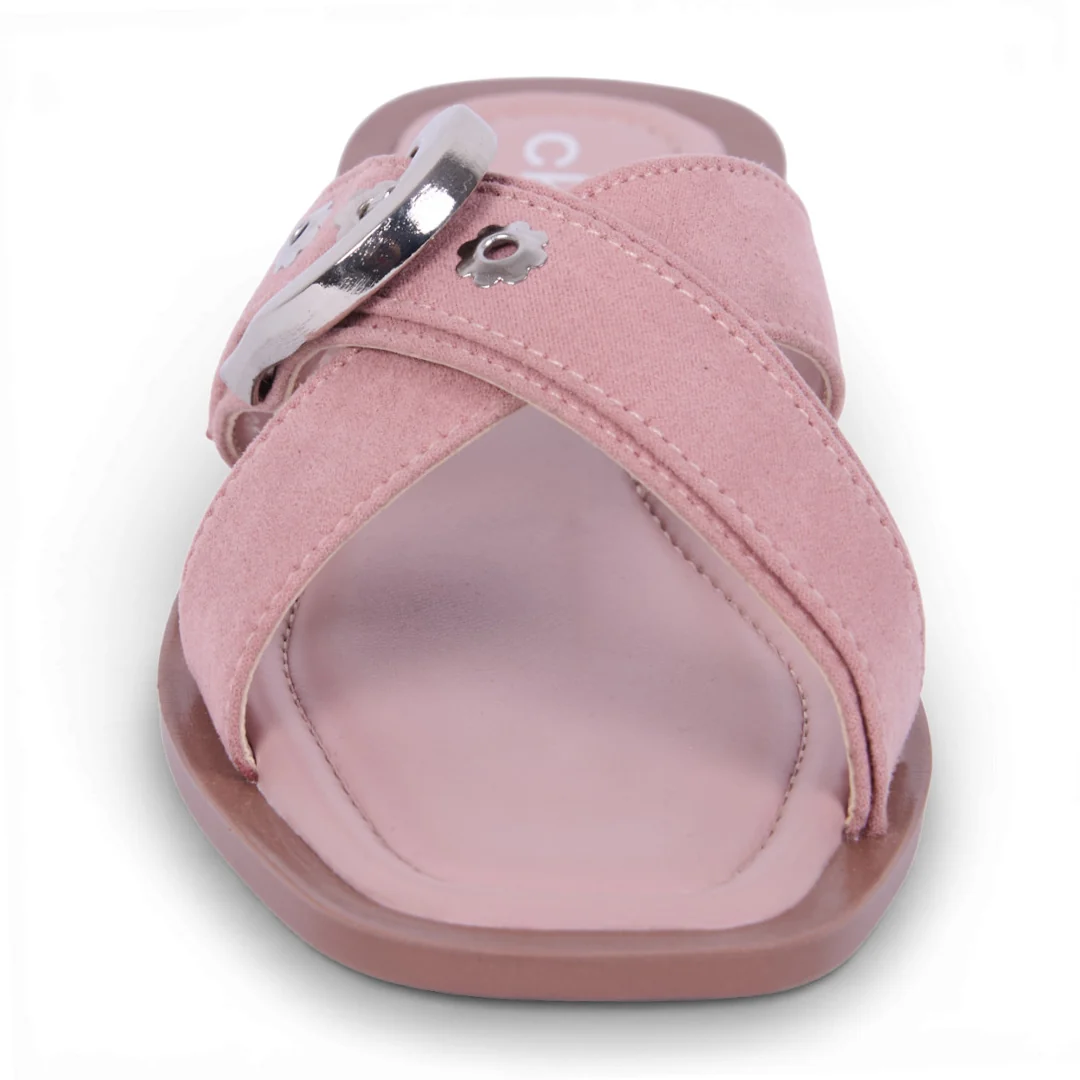 DÚO 187 SANDALIAS CON HEBILLA AZUL Y ROSA - Image 2
