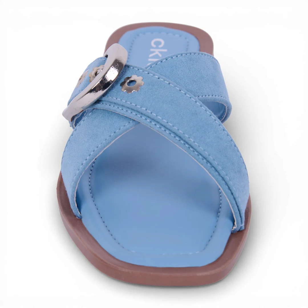 DÚO 187 SANDALIAS CON HEBILLA AZUL Y ROSA - Image 8