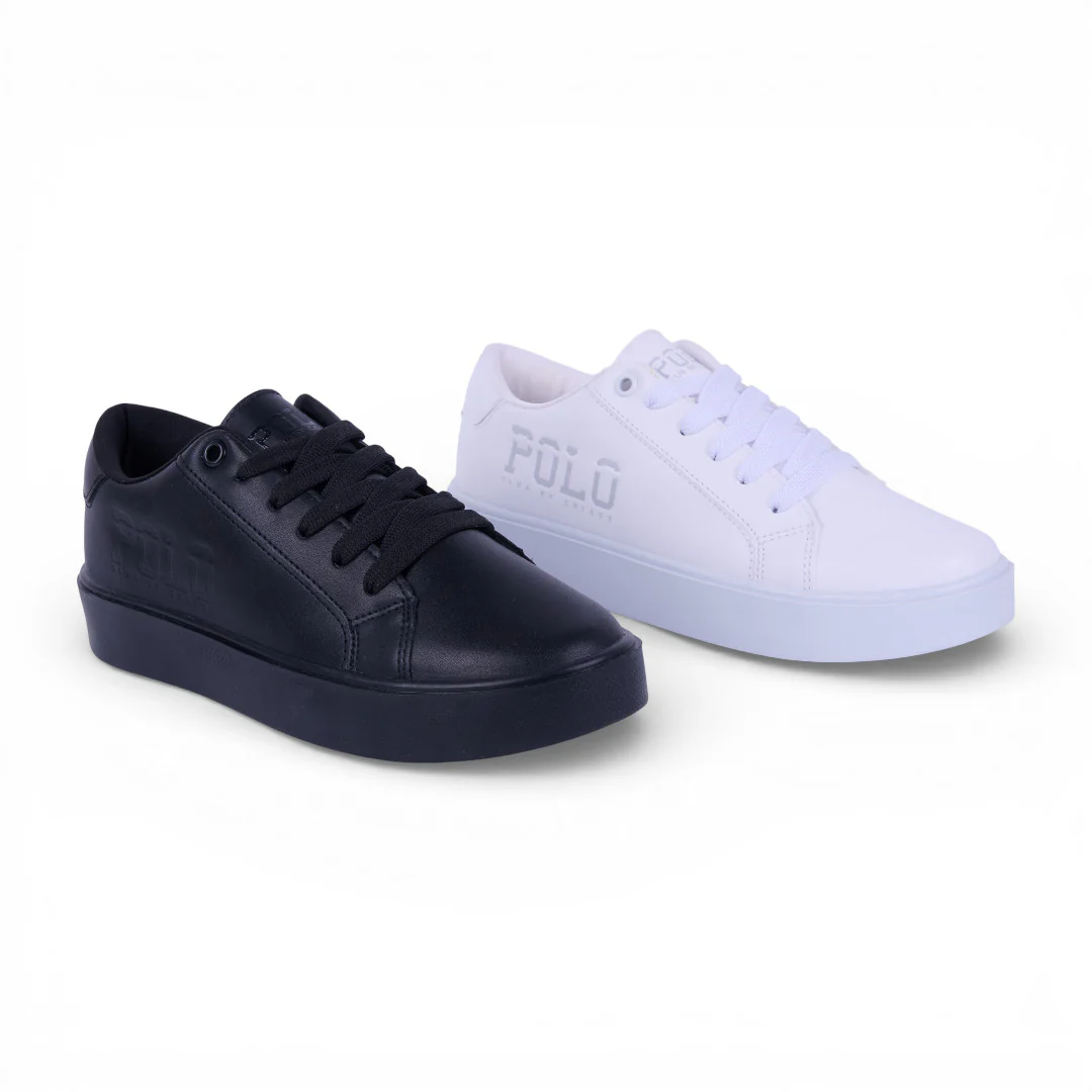 DÚO 191 TENIS DAMA POLO BY CKLASS blanco Y negro
